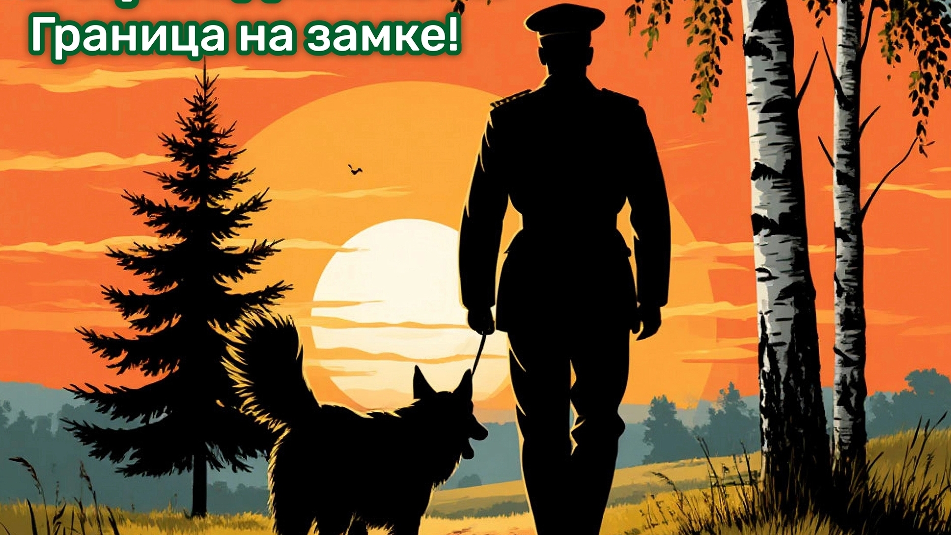 Стойкий страж. С днём пограничника. Роскошная музыкальная открытка.