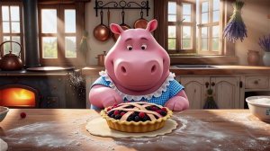 🦛🍲 РОЗОВЫЙ БЕГЕМОТИК: готовит обед для друзей в ярком 3D-стиле!