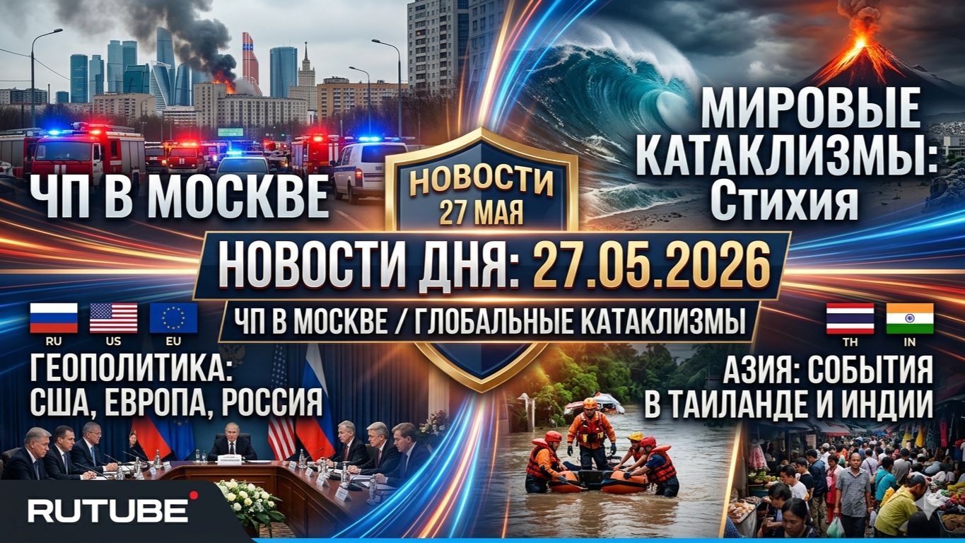 Главные Новости 27.05.2026: ЧП в Москве, Катаклизмы в мире, Ситуация в США и Европе смотреть онлайн