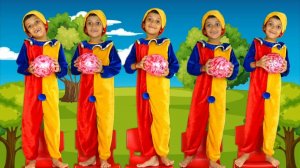 пять маленьких детей _ Five little babies _ детская песенка от Kuku and Cucudu На Русском