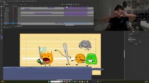 How I animated for BFDIA 25 unedited 1AM ramble ghost appears at 2453