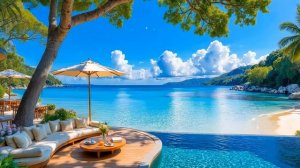 КРАСИВЫЙ ДЖАЗ У МОРЯ 🌊☕ ЛЕТНЯЯ АТМОСФЕРА ДЛЯ ОТДЫХА И РЕЛАКСА