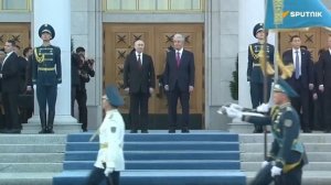 ❗️Владимира Путина в Астане встретили военным парадом

В церемонии участвовала Национальная гвардия,