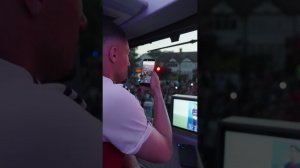 ARSENAL TAKE PREMIER LEAGUE TROPHY ON TEAM BUS