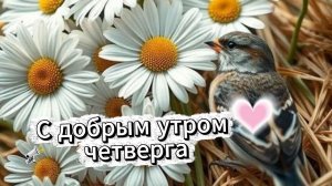 С добрым  утром четверга – красивая музыкальная открытка с пожеланиями
