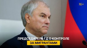 Председатель ГД о контроле за мигрантами