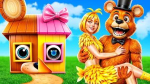 Мы построили крошечный домик для Freddy Fazbear! Пять ночей с Фредди в реальной жизни!