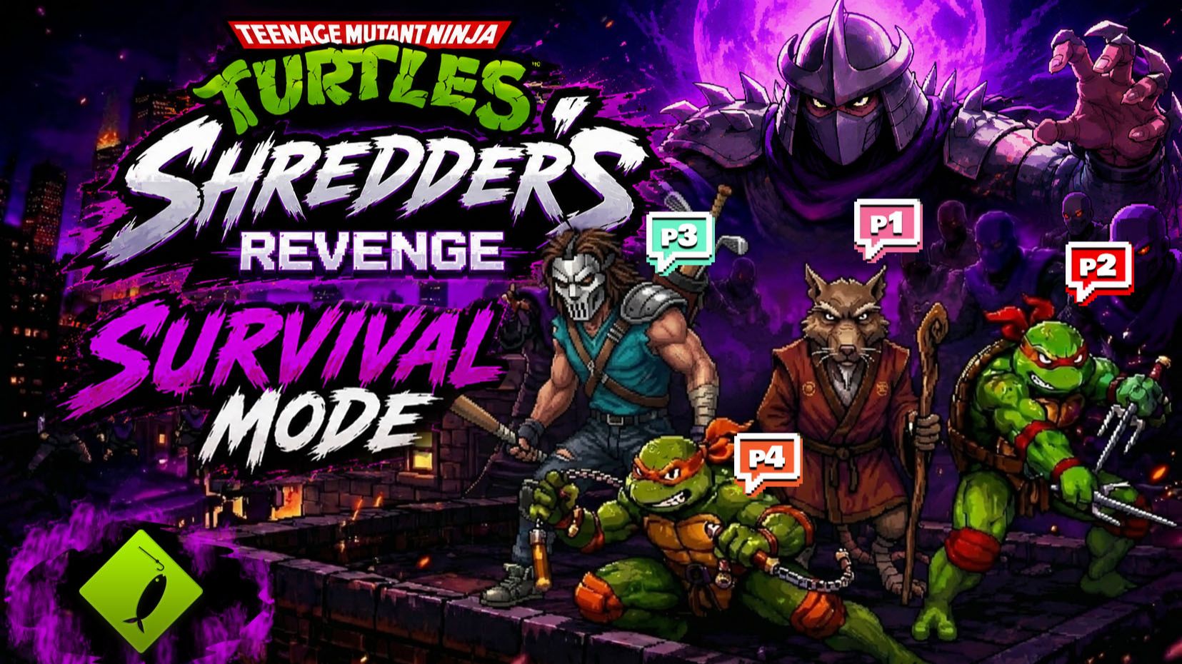 Survival Mode TMNT: Shredder's Revenge. Random co-op 4 players; worlds top5