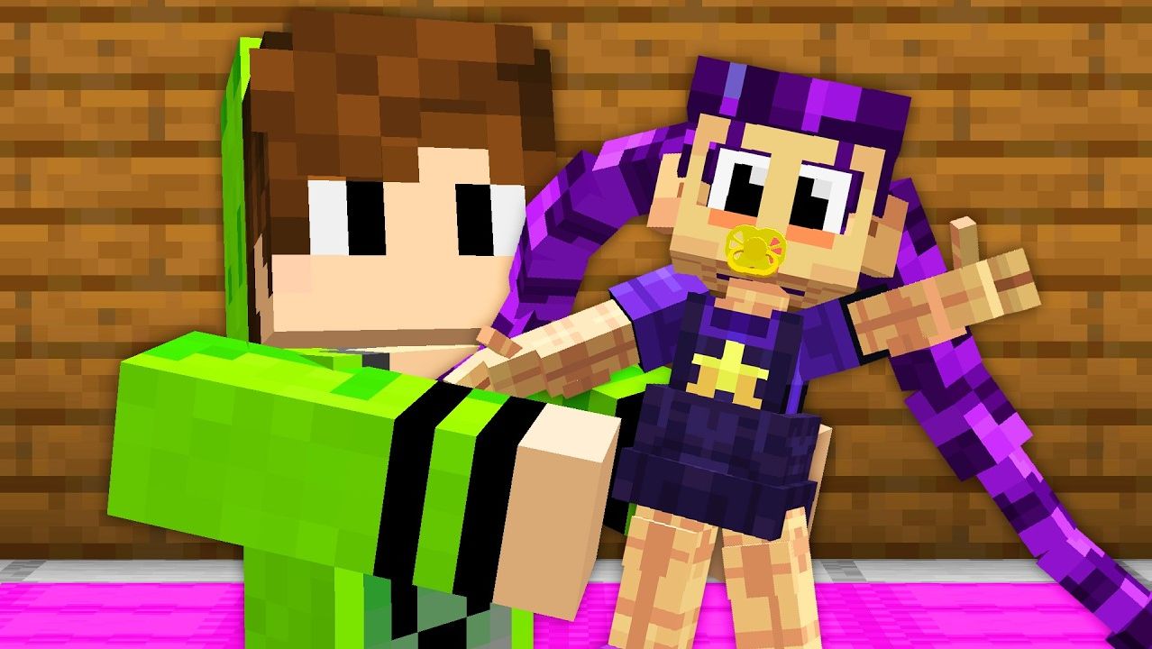 стал МАЛЫШКОЙ LILY LOVEBRAIDS в Minecraft! смотреть онлайн