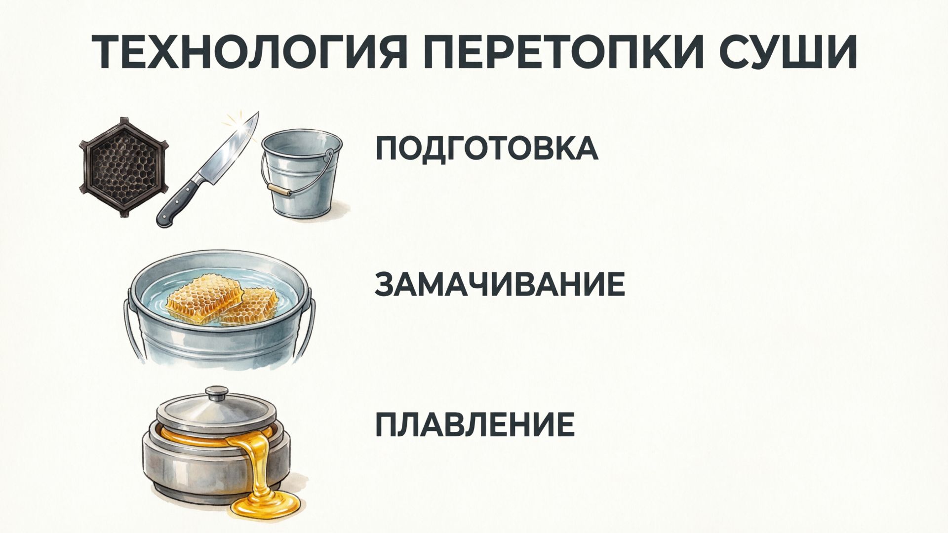 Как правильно перетапливать тёмную сушь и обеззараживать воск? Отвечает профессор Кашковский 🕯️🐝