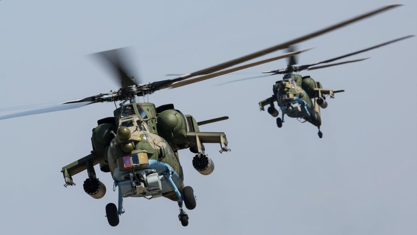 Вертолет Ми-28нм на боевом задании. Лучшее видео из зоны СВО