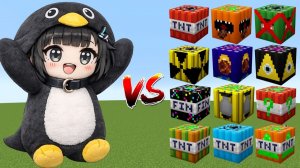 Гугу Гага Пингвин vs ВСЕХ РАЗЛИЧНЫХ ТНТ в Minecaft!