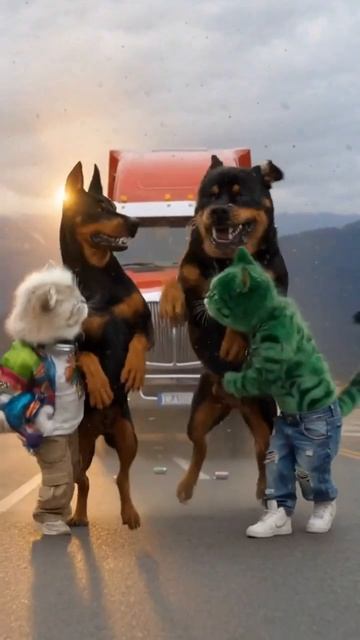 Без тормозов и поводков | Ep.3: Команда зверей vs стая собак! / Animal team vs dog pack! #funny