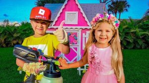 Новый игровой домик для принцессочки👸🩷Мультик для детей