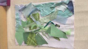 Красивая Салфетка из бросовых кусочков ткани
