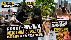 Бананы из Сочи, ипотека под 3% и 300к за уборку могил: самые неожиданные новости недели