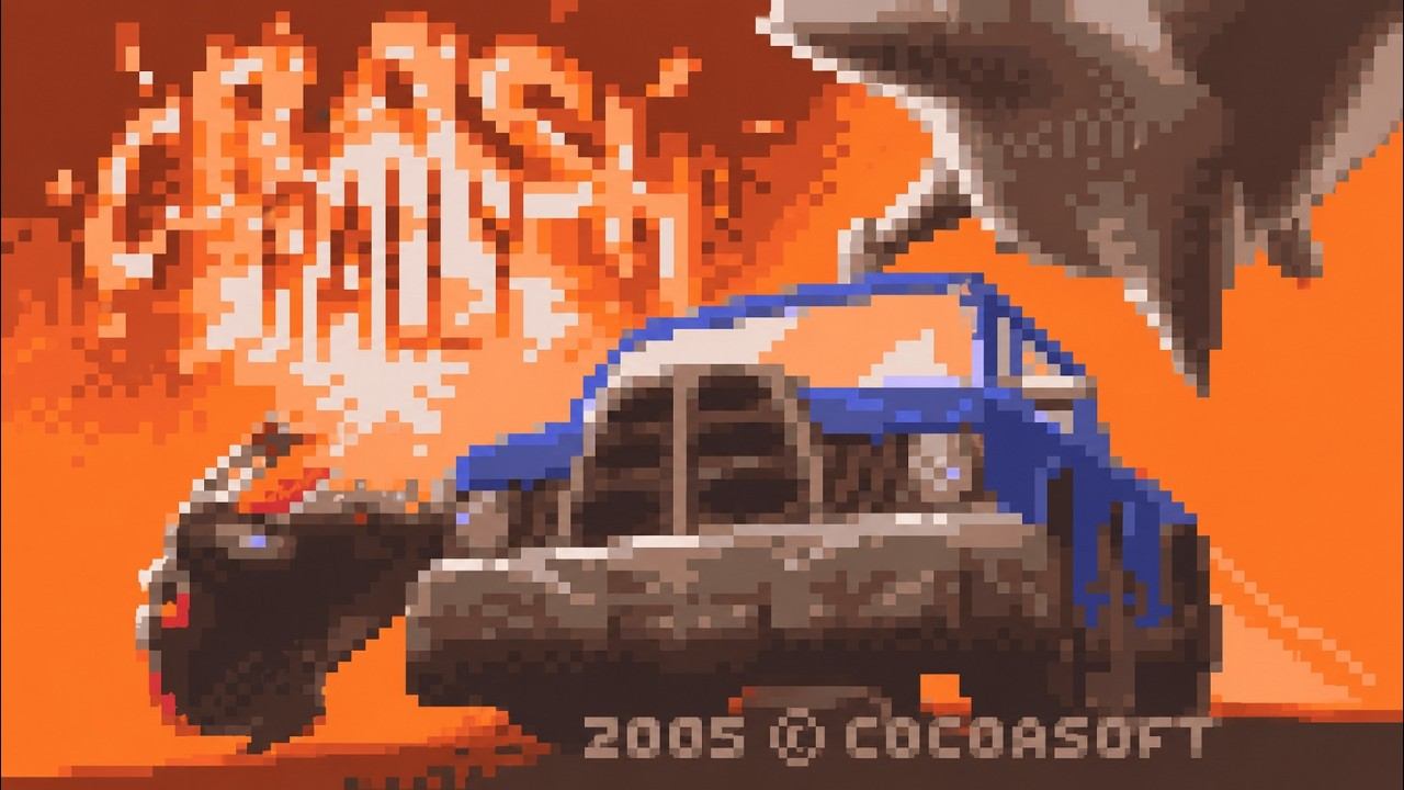 Crash Rally 96x65 JAVA GAME (Cocoasoft 2005) FULL WALKTHROUGH смотреть онлайн