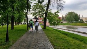 Возвращалась с прогулки и попала под дождь без зонта