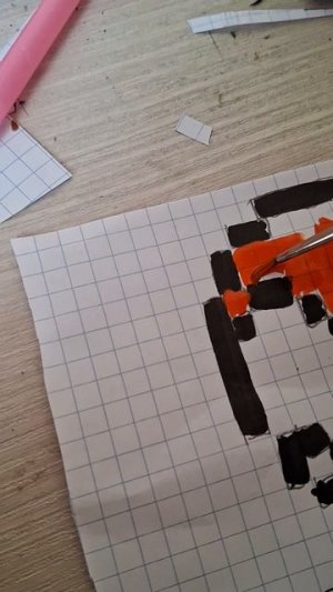 Разукрашиваю рисунок по квадратикам