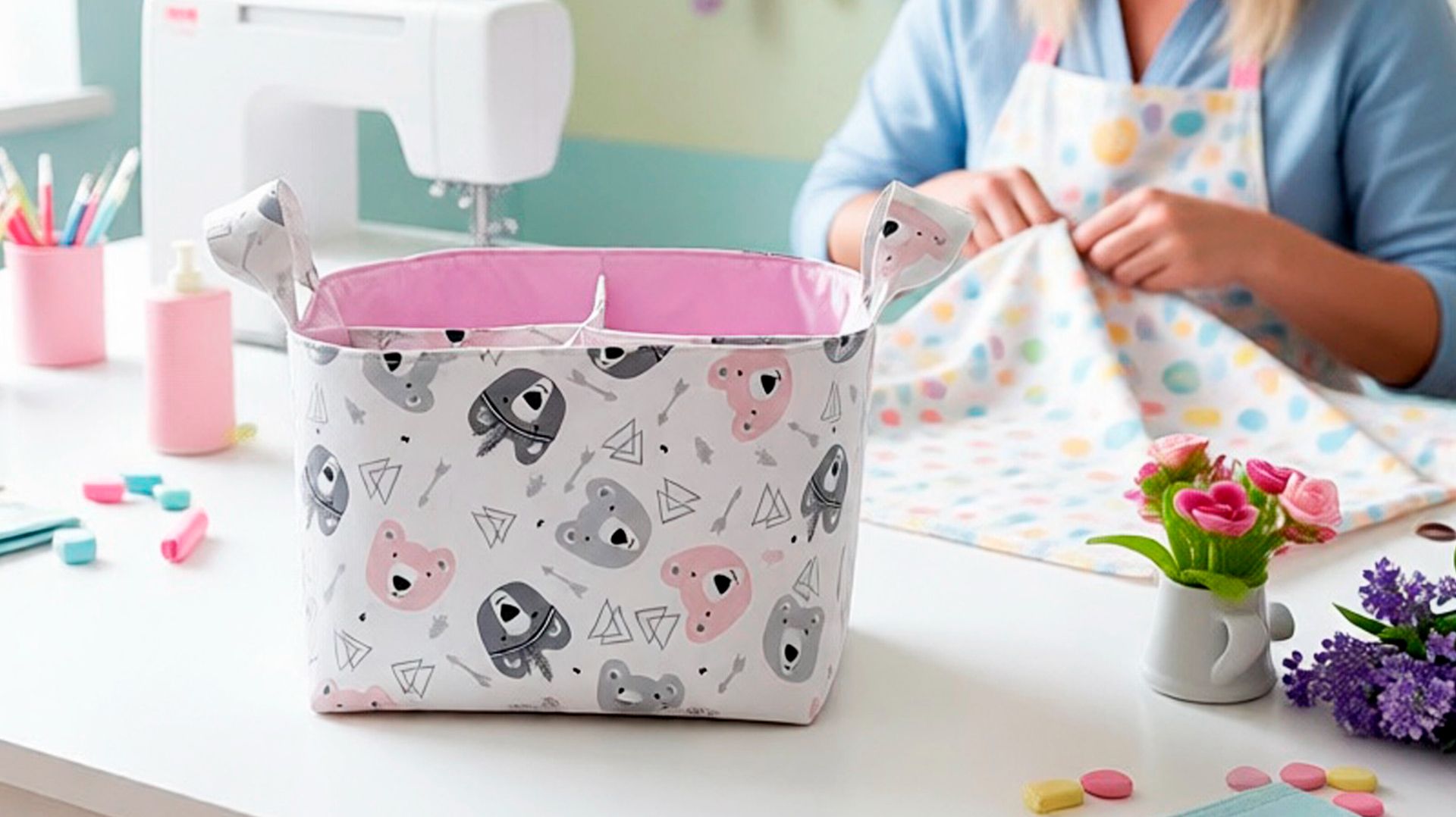 Мастер-класс по шитью 🧵 Как сшить тканевую корзинку с разделителями смотреть онлайн