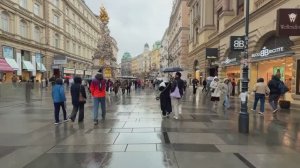Вена, Австрия 🇦🇹 Пешеходная экскурсия в дождливую погоду 4K