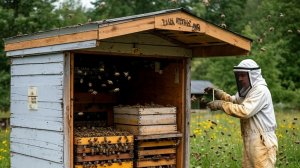 Сарайчик для пчёл и пчеловода 🐝 Мини-мастерская + весы для взвешивания улья | Пчеловодство