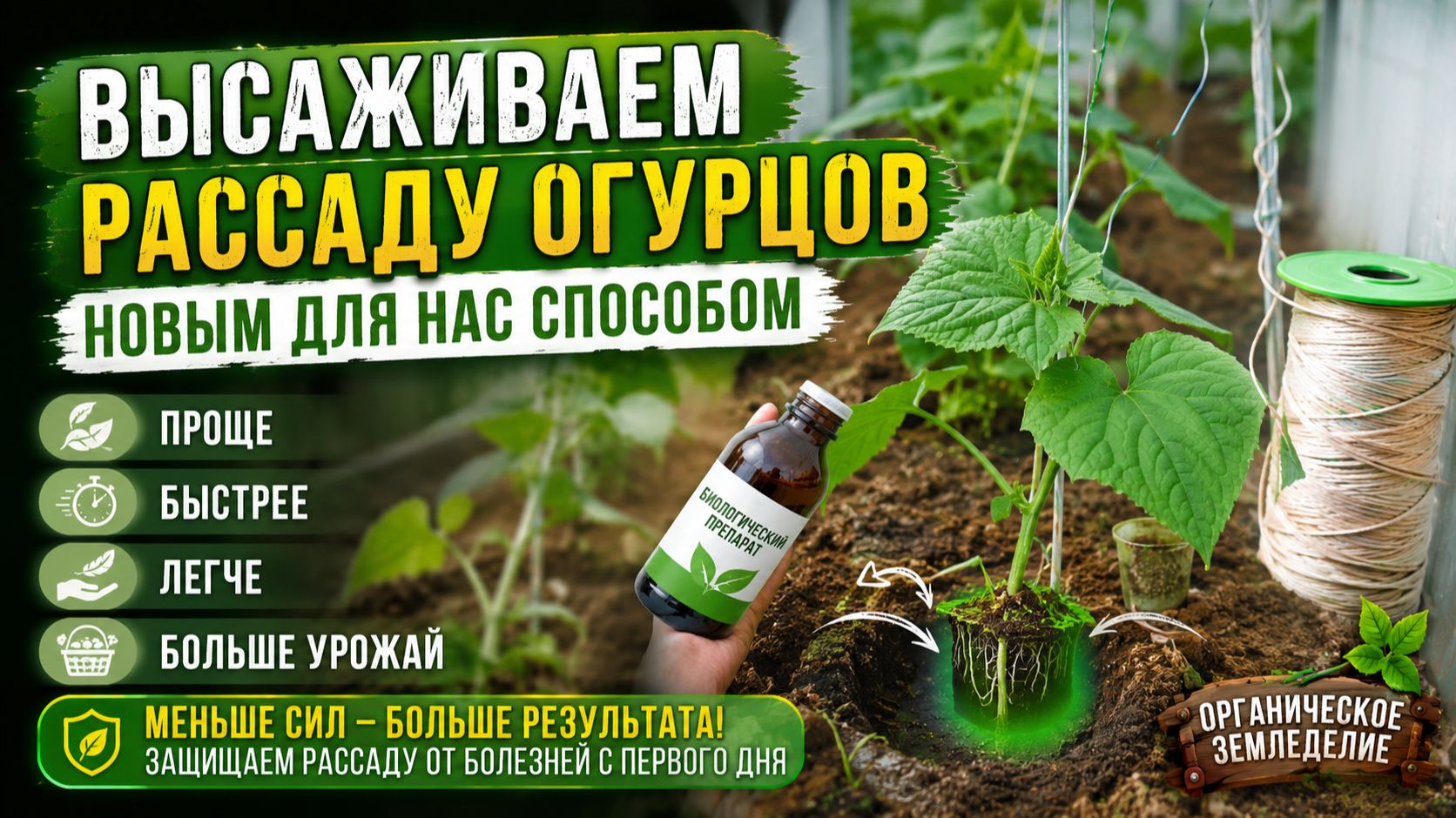 Сажаем огурцы по новому - меньше труда,  больше результат.