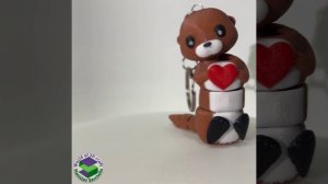 брелок выдра с сердечком