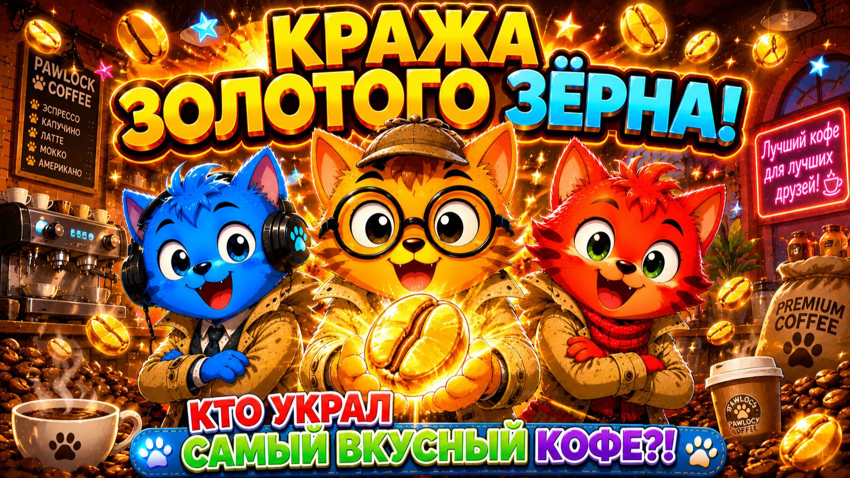 Мультики для детей. Яркие Мультики. Детские мультики.Коты-Детективы