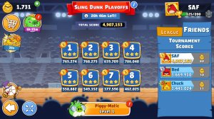 Angry Birds Friends. Sling Dunk Playoffs (27.05.2026). Все уровни 3 звезды. Прохождение от SAFa.