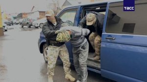 Кадры задержания в Рязанской области гражданина РФ, передававшего данные об объектах Минобороны