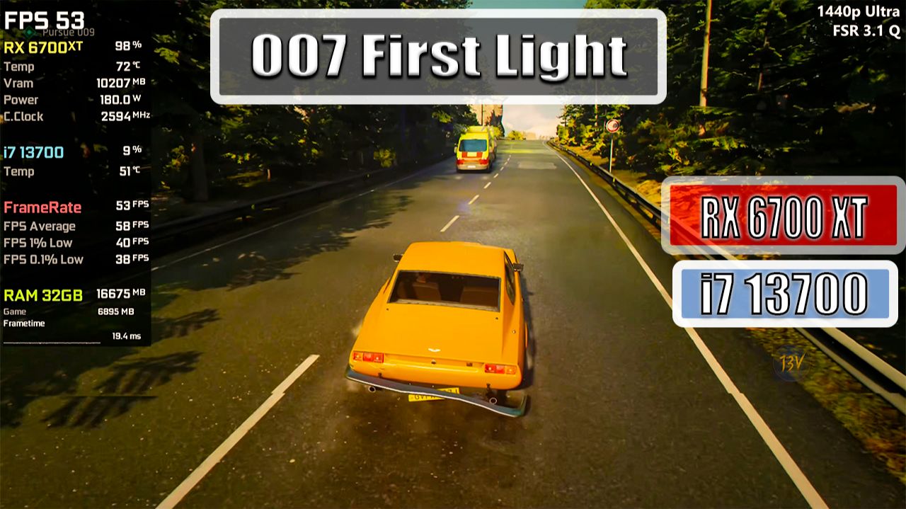 Rx 6700 Xt   007 First Light - 4K, 1440P, 1080P, Fsr 3.1 - Ultra, High, Medium, Low