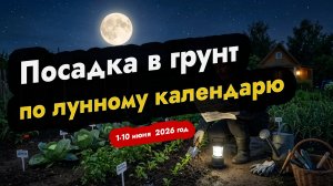 Лунный посевной календарь огородника на июнь 1-10 июня 2026 года