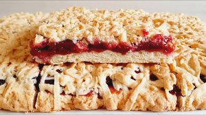 Вкуснейший ТЕРТЫЙ ПИРОГ! Идеальный Рецепт Песочного Теста! Тертый пирог с вишней