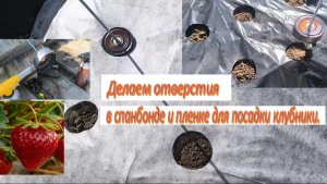 Делаем отверстия в спанбонде и пленке при посадке клубники. Приспособление для отверстий. Лайфхак.