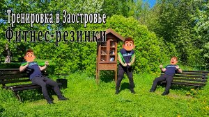 Тренировка в Заостровье. Фитнес-резинки. Тренировка: Грудные мышцы, Дельты, Кубики пресса