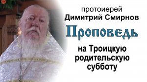 Проповедь на Троицкую родительскую субботу (2016.06.18). Протоиерей Димитрий Смирнов