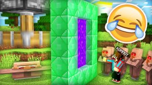 Я ЗАТРОЛЛИЛ ЖИТЕЛЕЙ ПОРТАЛОМ В ИЗУМРУДНЫЙ МИР В МАЙНКРАФТ | Компот Minecraft