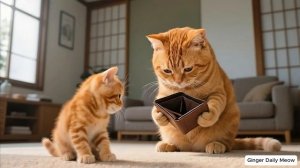 Дедушка-кот заболел — Джинджер и мама-кошка поспешили домой с особенным подарком для нег