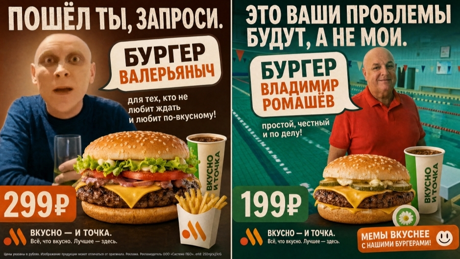 Реклама Вкусно и точка