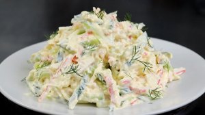Как сделать вкусный салат с крабовыми палочками дома?