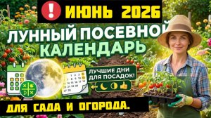 Агрогородком на ИЮНЬ 2026! Лунный посевной календарь садовода и огородника
