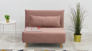 Spike Velvet 182 кресло-кровать (Польша) античный розовый