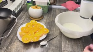 Быстрый фруктовый пирог за 10 минут!🍊Мандариновый пирог)Просто и вкусно) #жизньнапенсии
