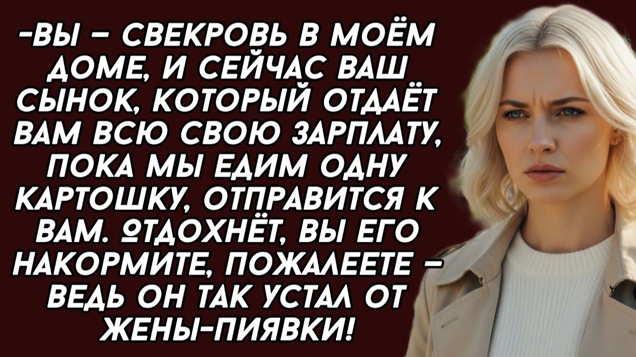 ИСТОРИИ ИЗ ЖИЗНИ|Вы — свекровь в моём доме, и сейчас|РЕАЛЬНЫЕ ИСТОРИИ|ЖИЗНЕННЫЕ ИСТОРИИ