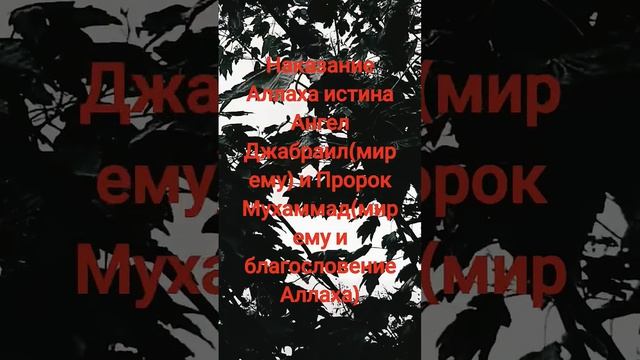 #наказание Аллаха истина#разговор между Ангелом Джибриила(мир ему) с Пророком Мухаммадом(мир ему)