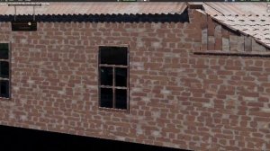 Текстурирование модели дома в Blender 4.4.3