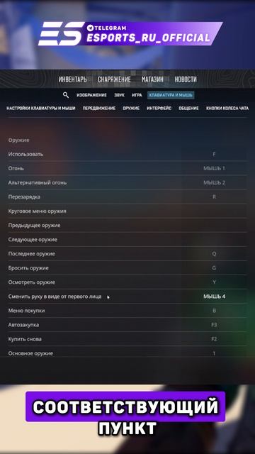 Как настроить быструю смену стороны рук в КС 2