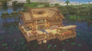 Строим дом на озере! Майнкрафт строитель! Minecraft!