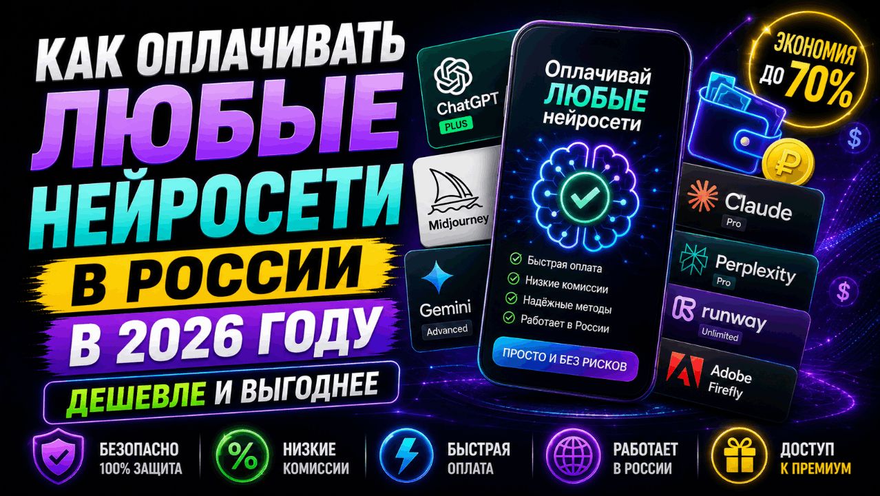 Как оплачивать любые нейросети в России в 2026 дешевле смотреть онлайн